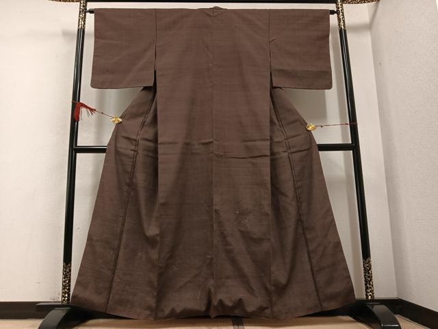 平和屋着物●色留訪問着 紬地 手描き ろうけつ染め 流水花蝶文 正絹 逸品 AABB1462ph