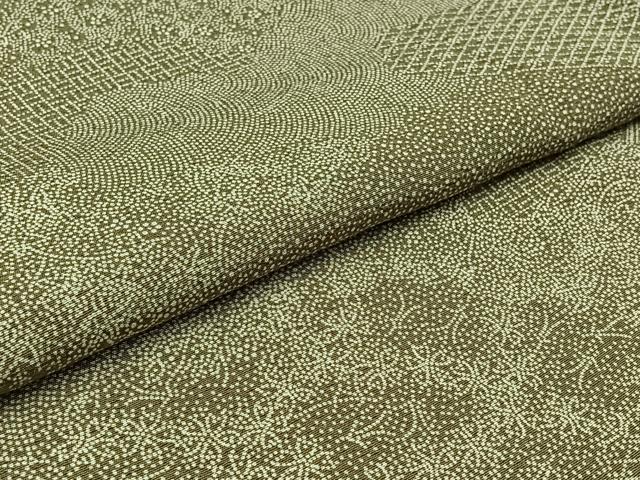 平和屋着物▽伝統工芸士 染谷梅治 江戸小紋 単衣 寄せ小紋柄 正絹 逸品 AABB2463jh