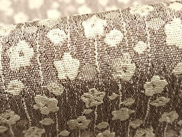 平和屋着物▽上質なお召 単衣 花尽くし 正絹 逸品 AABB2076fy
