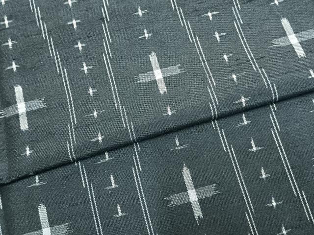 平和屋着物▽上質な紬 単衣 立涌文 正絹 逸品 AABB2066fy