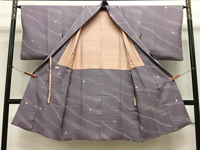 平和屋着物#道中着 麻の葉文 ロング丈 正絹 逸品 CAAX7871ua