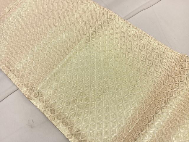 平和屋着物◎全通柄袋帯 斜縞 金糸 正絹 逸品 CAAX7905ua
