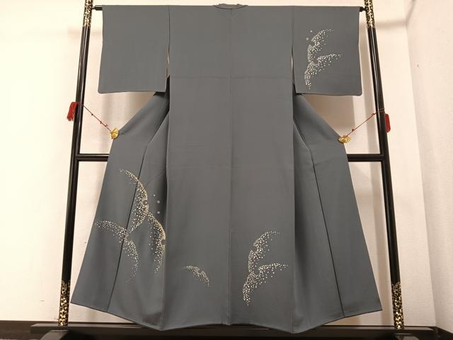 平和屋着物●訪問着 刺繍 雪輪文様 金銀彩 正絹 逸品 AABB2971ph
