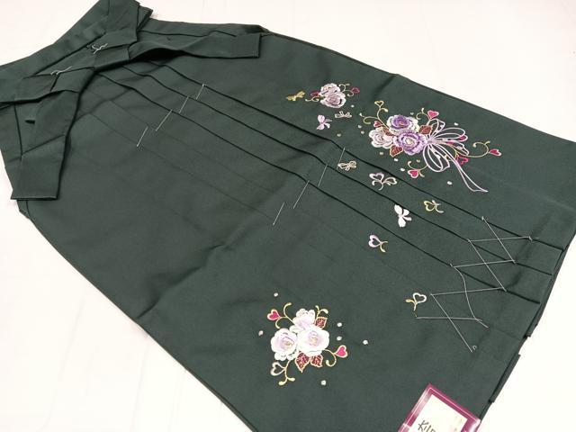 平和屋着物●行灯袴 刺繍 舞花文 金糸 洗える着物 未使用 AABB3607ph