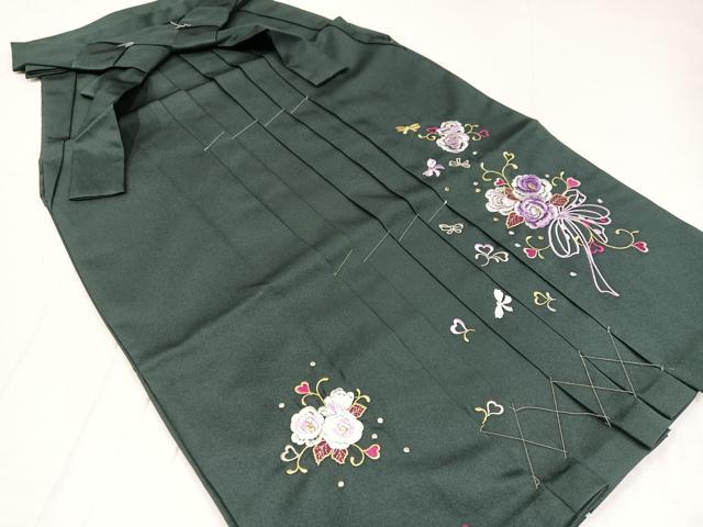 平和屋着物●行灯袴 刺繍 舞花文 金糸 洗える着物 未使用 AABB3609ph