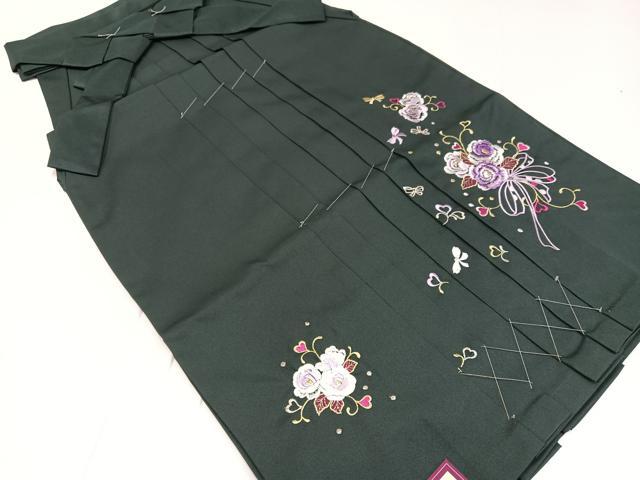 平和屋着物●行灯袴 刺繍 舞花文 金糸 洗える着物 未使用 AABB3603ph