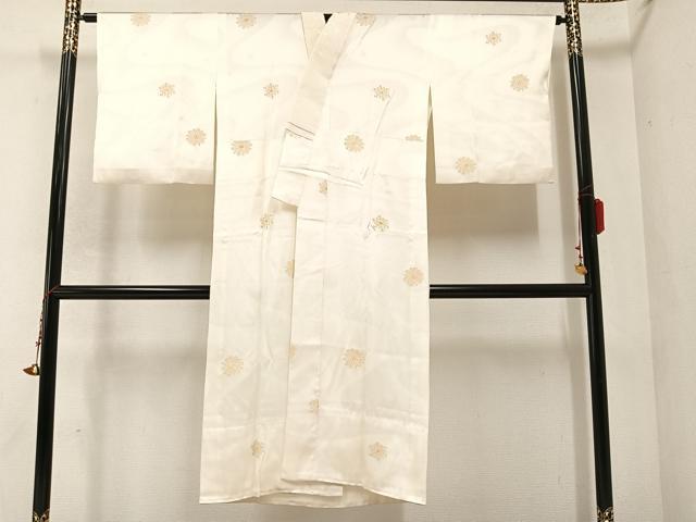 平和屋着物●長襦袢 無双仕立て 寿光織 雪華 金糸 正絹 逸品 AABB3622ph