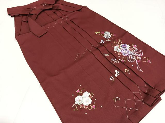 平和屋着物●行灯袴 刺繍 舞花文 金糸 洗える着物 未使用 AABB3611ph
