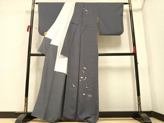 平和屋着物●訪問着 駒刺繍 松竹梅 金糸 正絹 逸品 AABB4323ph
