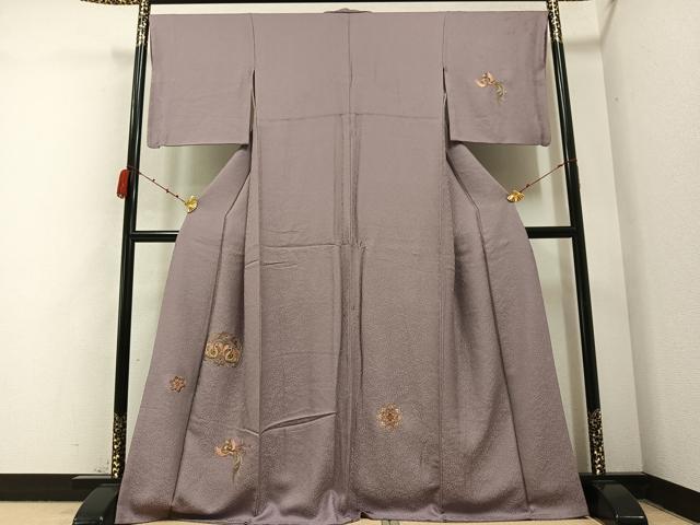 平和屋着物●訪問着 刺繍 鳳凰花文 正絹 逸品 AABB4386ph