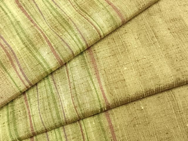平和屋着物▽上質な紬 単衣 立涌文 正絹 逸品 AABB2253fy