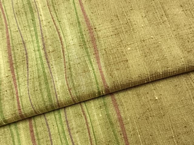平和屋着物▽上質な紬 単衣 立涌文 正絹 逸品 AABB2253fy