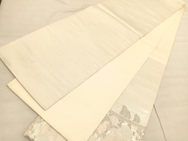 平和屋着物◎太鼓柄袋帯 唐織 王朝屏風小袖文様 銀糸 正絹 逸品 BAAV3798hv