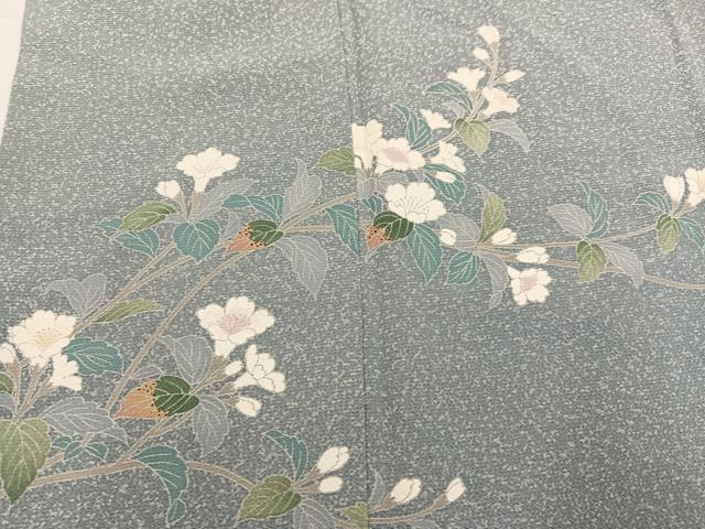 平和屋着物●訪問着 友禅 流水枝花文 暈し染め 正絹 逸品 AABB7239ph