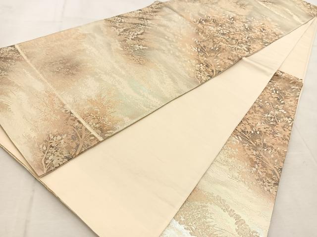 平和屋着物◎六通柄袋帯 高原乃径 金糸 正絹 逸品 BAAU9688yc