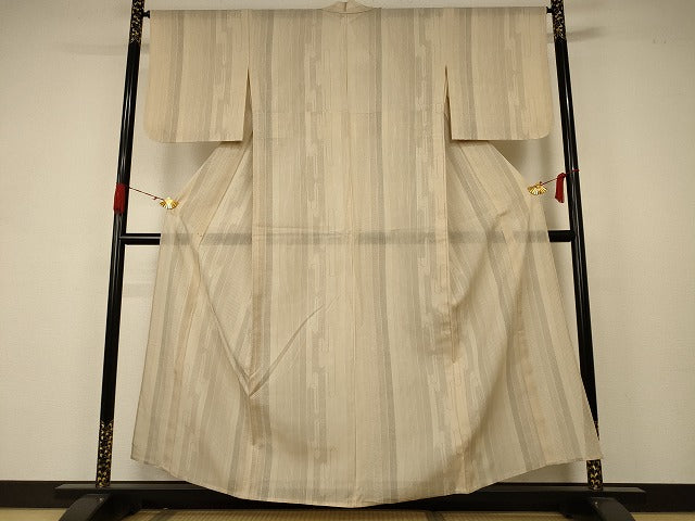 平和屋着物*夏物 結城紬 夏結城 100亀甲 壺垂れ文様 正絹 逸品 AABB6799jd