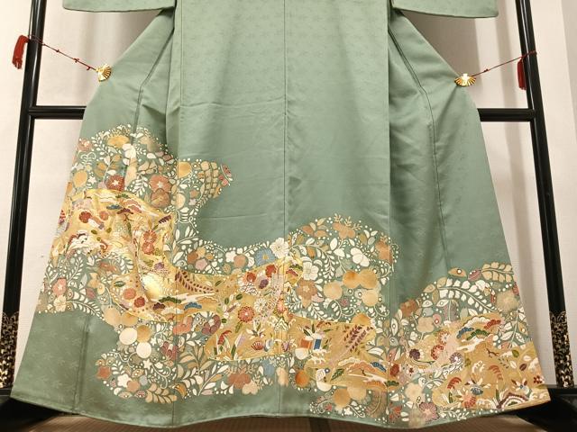 平和屋着物●創業460年・千總 色留袖 金彩 正絹 逸品 AABB8179ph