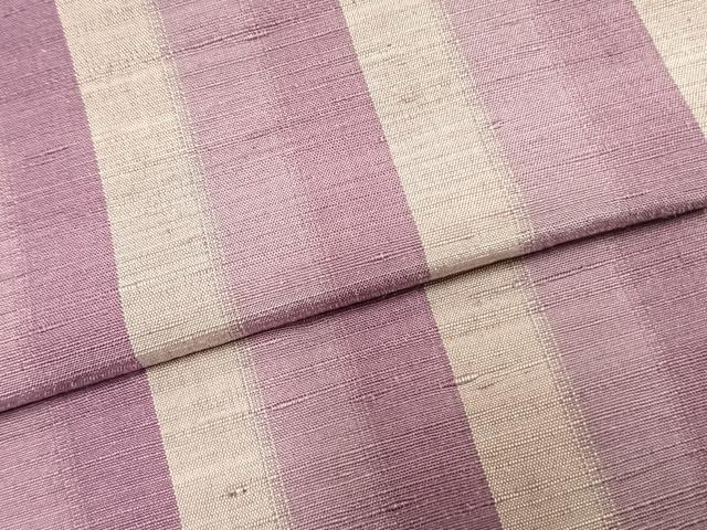 平和屋着物▽上質な紬 単衣 縞 正絹 逸品 AABB2326fy