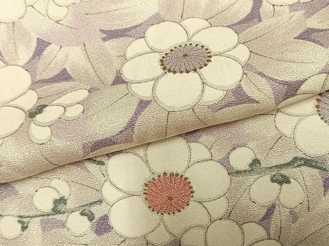 平和屋着物▽上質な小紋 単衣 辻が花 金彩 正絹 逸品 AABB2351fy
