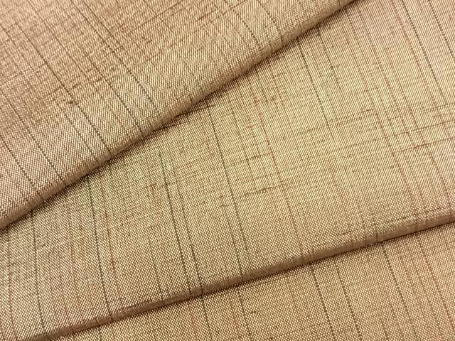 平和屋着物▽上質な紬 単衣 縞 正絹 逸品 未使用 AABB2340fy