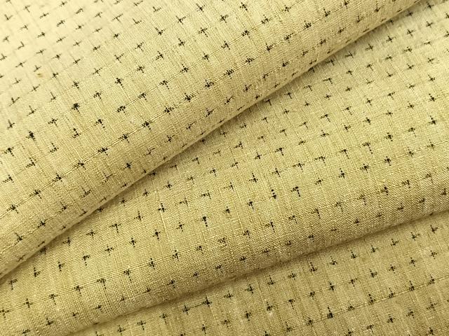平和屋着物▽上質な紬 単衣 十字絣 正絹 逸品 AABB2362fy