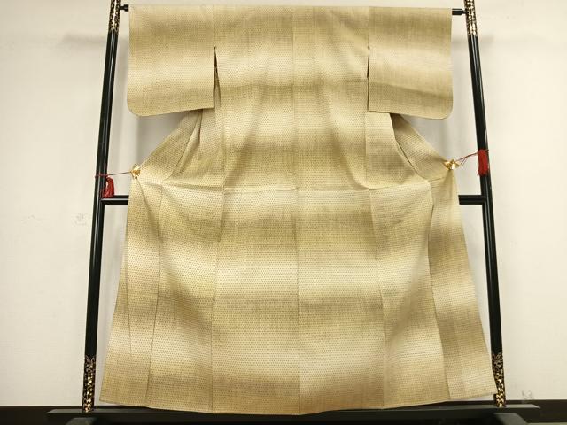 平和屋着物▽上質な紬 単衣 十字絣 正絹 逸品 AABB2362fy