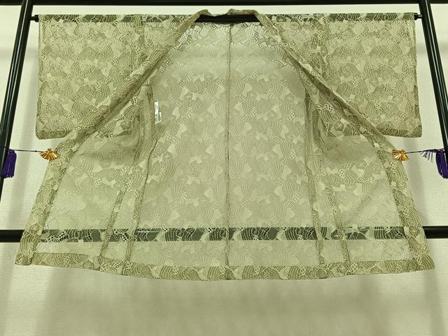 平和屋着物▽羽織 スリーシーズン 春夏秋 塵除け 草花文 やまと誂製 AABC0699jh
