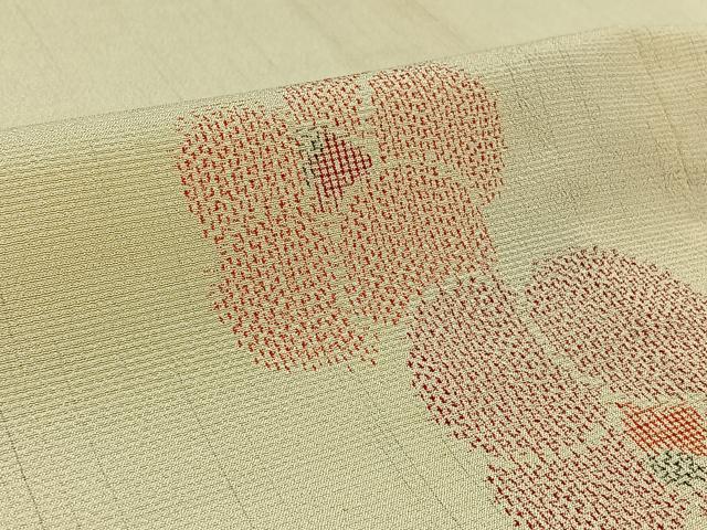 平和屋着物▽本塩沢 単衣 舞花文 正絹 逸品 AABC0692jh