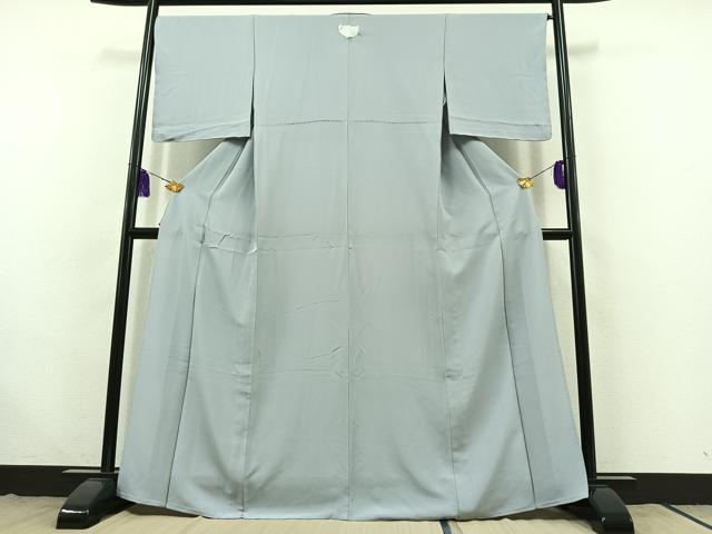 平和屋着物▽上質な色無地 単衣 秘色色 正絹 逸品 AABC0708jh