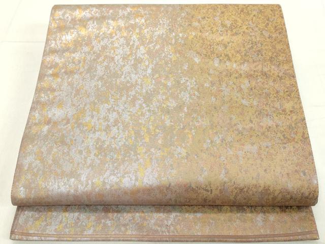 平和屋着物◎六通柄袋帯 霞文 引箔 正絹 逸品 DAAY3639cd