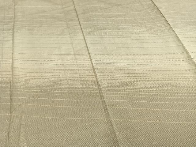 平和屋着物▽訪問着 単衣 紬地 斜縞 正絹 逸品 AABC0249fy