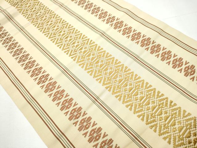 平和屋着物●本場筑前博多織 八寸名古屋帯 献上 正絹 逸品 CAAY9811hy