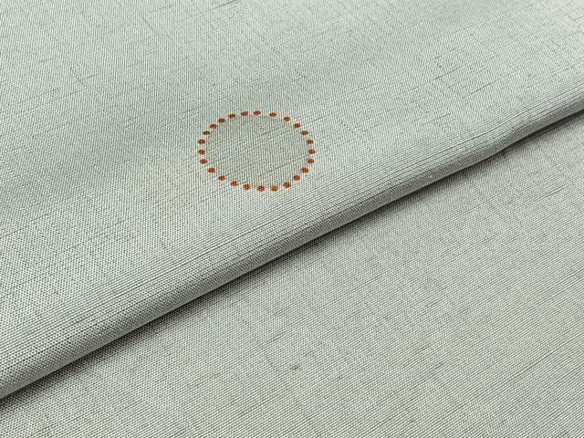 平和屋着物▽上質な紬 単衣 丸文 正絹 逸品 AABC1710jh