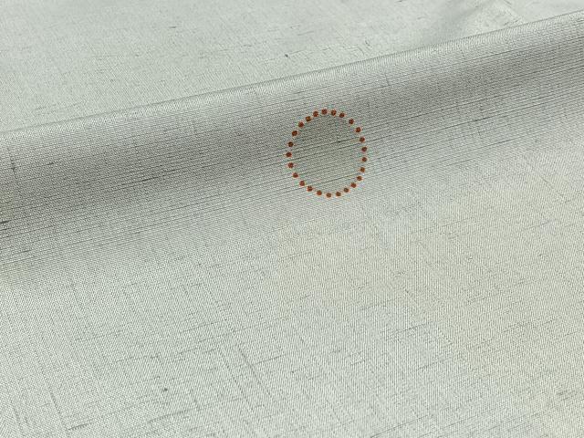 平和屋着物▽上質な紬 単衣 丸文 正絹 逸品 AABC1710jh