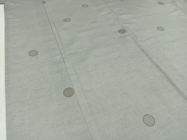 平和屋着物▽上質な紬 単衣 丸文 正絹 逸品 AABC1710jh