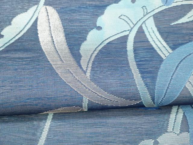 平和屋着物*夏物 六通柄袋帯 草葉文 銀糸 正絹 逸品 DAAX8616cm