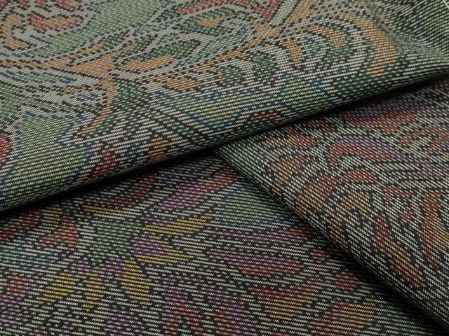 平和屋着物●本場大島紬 更紗花唐草文 正絹 逸品 未使用 CAAY8046gh