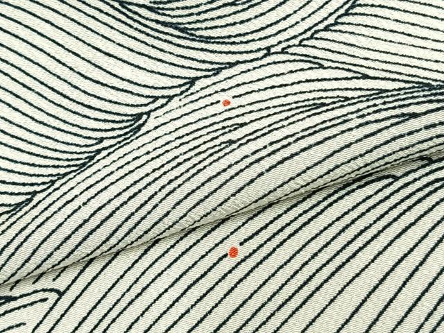 平和屋着物▽小紋 単衣 流水文 洗える着物 AABC0397fy