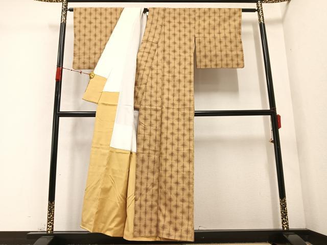平和屋着物●上質な紬 間道 正絹 逸品 AABC2555ph