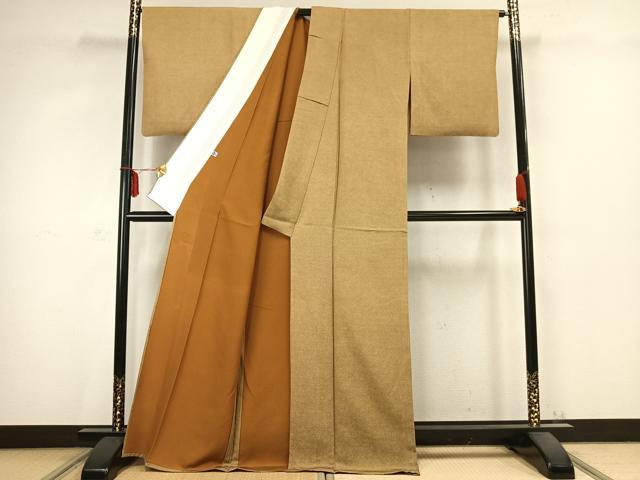 平和屋着物▽江戸小紋 池田深光作 単衣 鮫小紋柄 正絹 逸品 AABC0491fy
