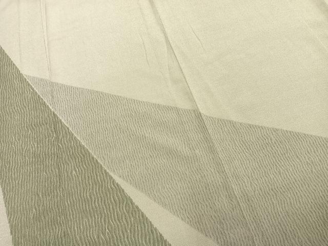 平和屋着物▽本塩沢 やまだ織 訪問着 染色作家 桐村博 単衣 抽象文様 正絹 逸品 AABC0498fy