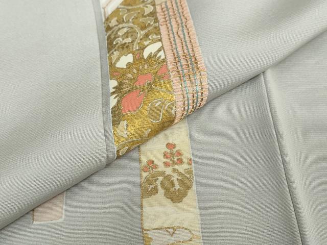 平和屋着物●訪問着 短冊草花文 金彩 正絹 逸品 DAAY5182ud