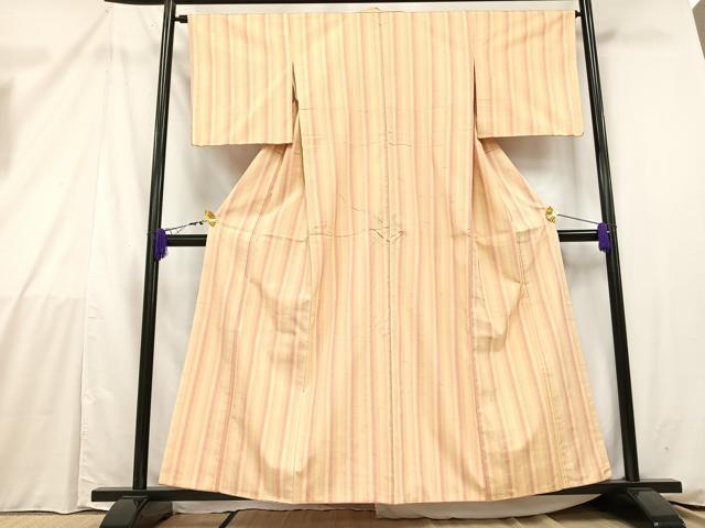 平和屋着物■上質な紬 縞 正絹 逸品 AABB9503mf