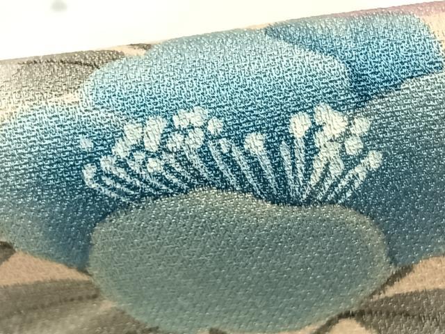 平和屋着物▽訪問着 単衣 草花文 暈し染め 正絹 逸品 AABC0566fy