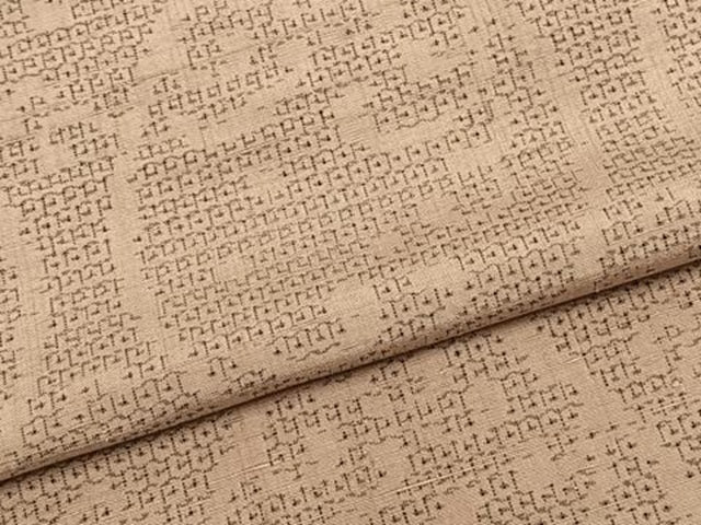 平和屋着物▽結城紬 単衣 80亀甲 立涌文 正絹 逸品 AABK4518ck