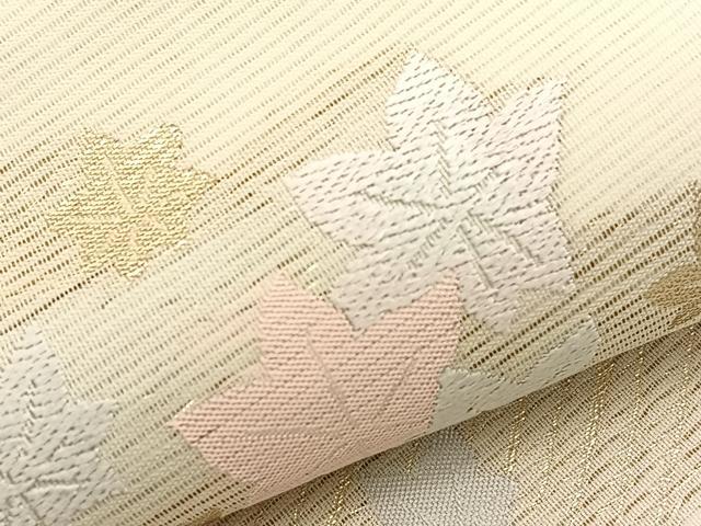 平和屋着物*夏物 六通柄袋帯 唐織 竜田川 金糸 正絹 逸品 BAAV5360hv