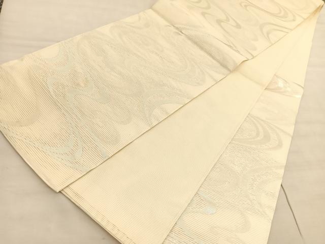 平和屋着物*夏物 六通柄袋帯 流水文 銀糸 正絹 逸品 BAAV5377hv