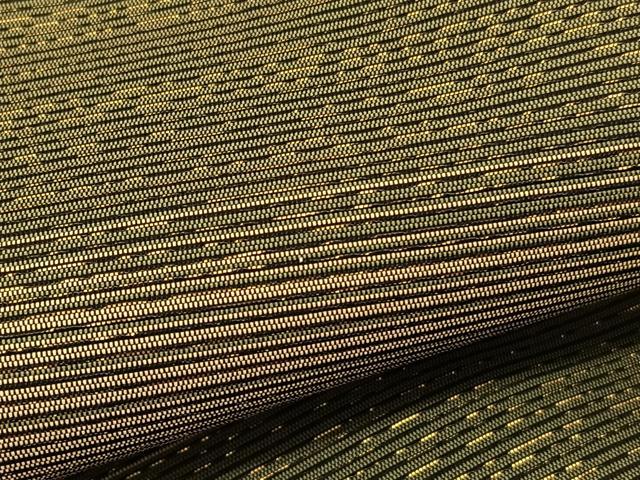 平和屋着物●両面 全通柄袋帯 横段文 金糸 正絹 逸品 BAAV5924hv