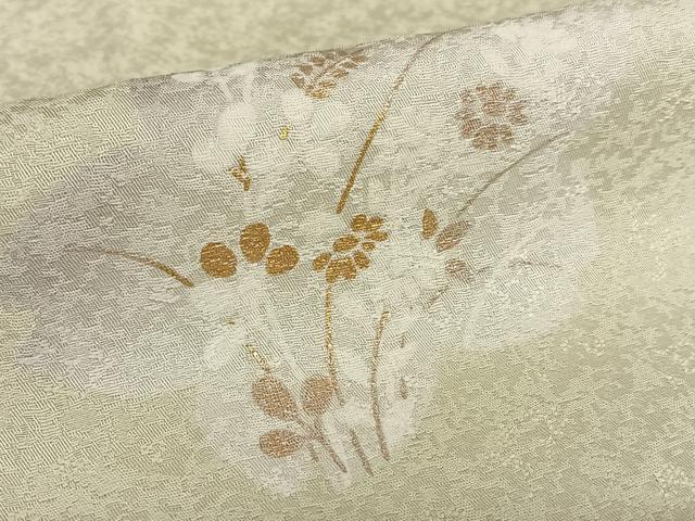 平和屋着物●訪問着 舞花文 暈し染め 金彩 正絹 逸品 AABC0175zg