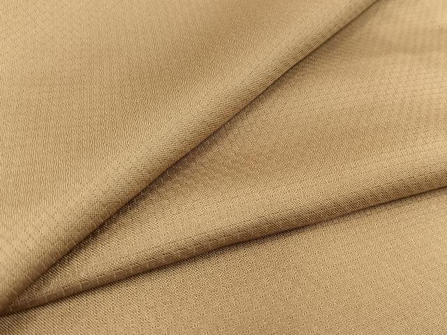 平和屋着物▽お召 単衣 白茶色 正絹 逸品 AABC8682jh